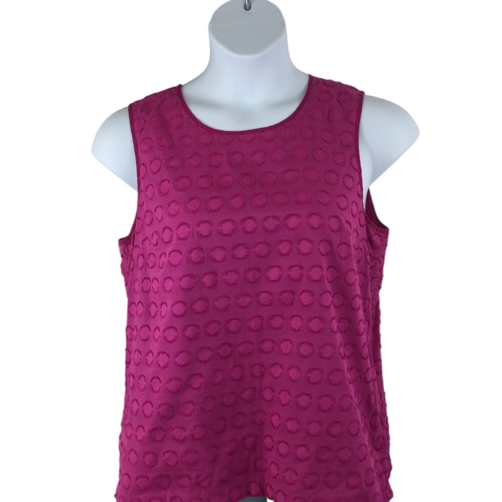 Talbots Fuchsia‎ Textured Tank Top, Size 14